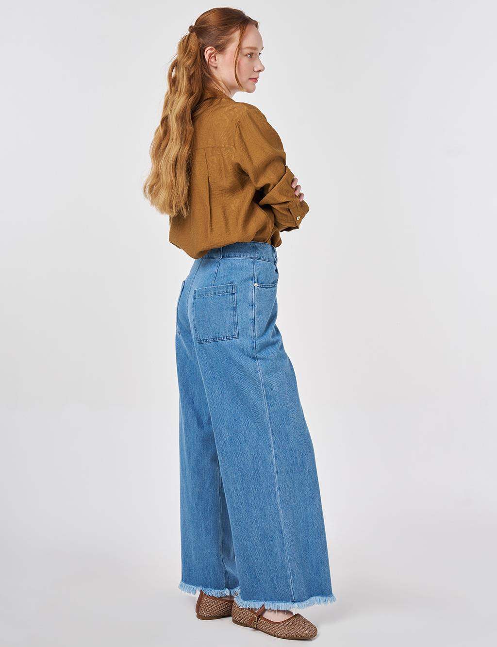 Fluid Denim Pants Ice Blue Wash