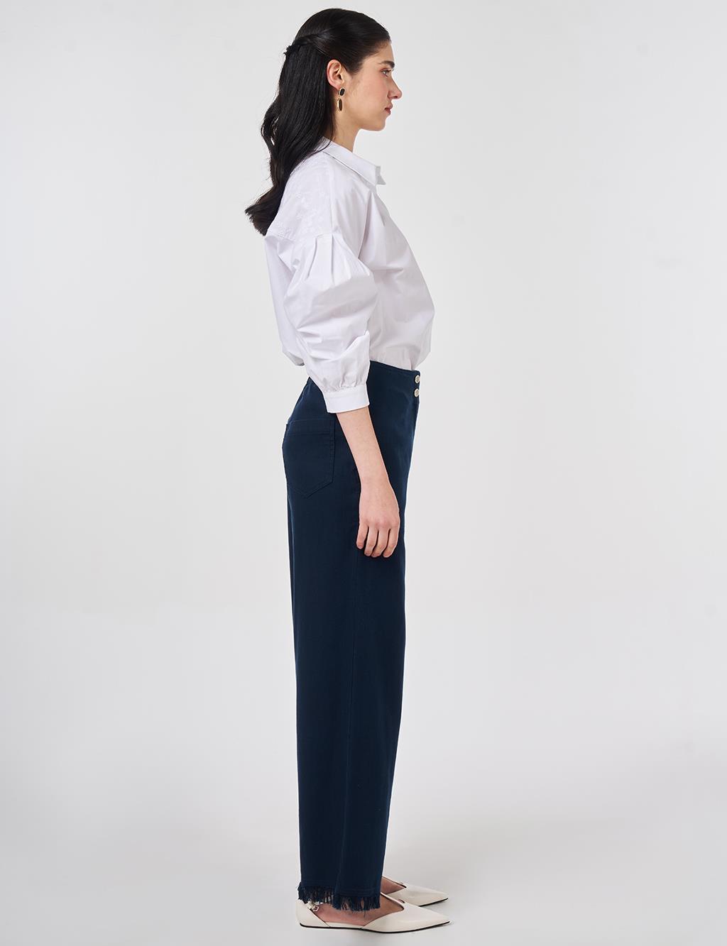 Fluid Denim Pants Dark Navy