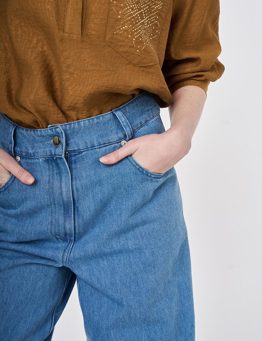 Fluid Denim Pants Ice Blue Wash