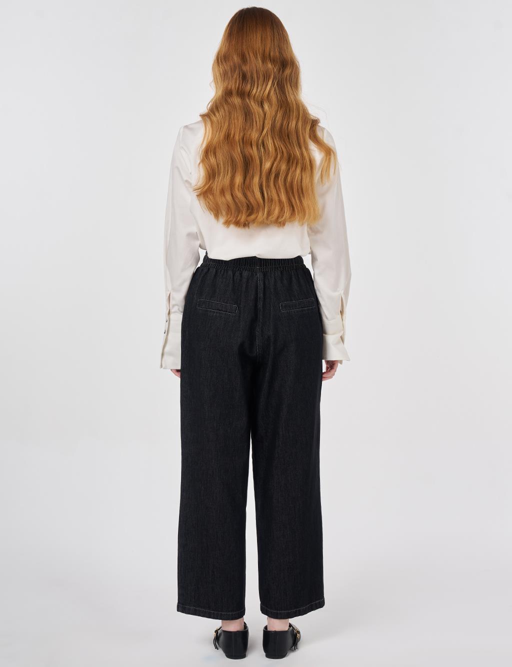 Denim Trousers with Bag Pockets Anthracite