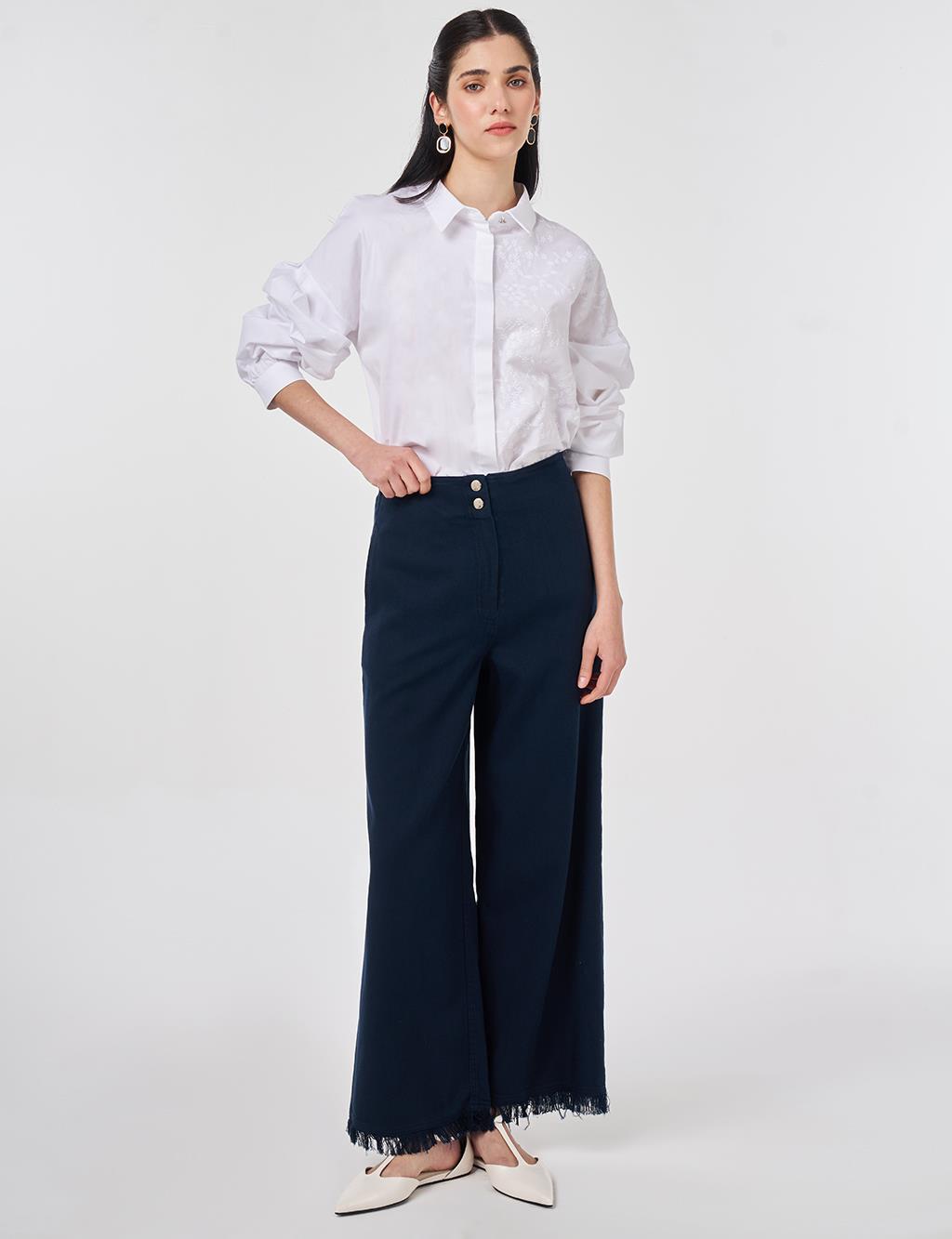 Fluid Denim Pants Dark Navy