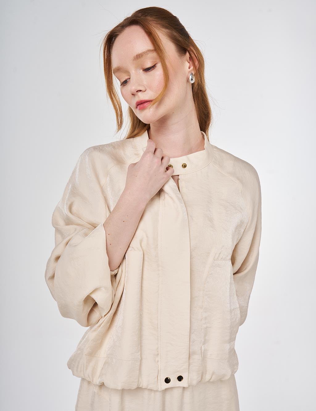 Torba Cepli Etekli Modal Takım Krem