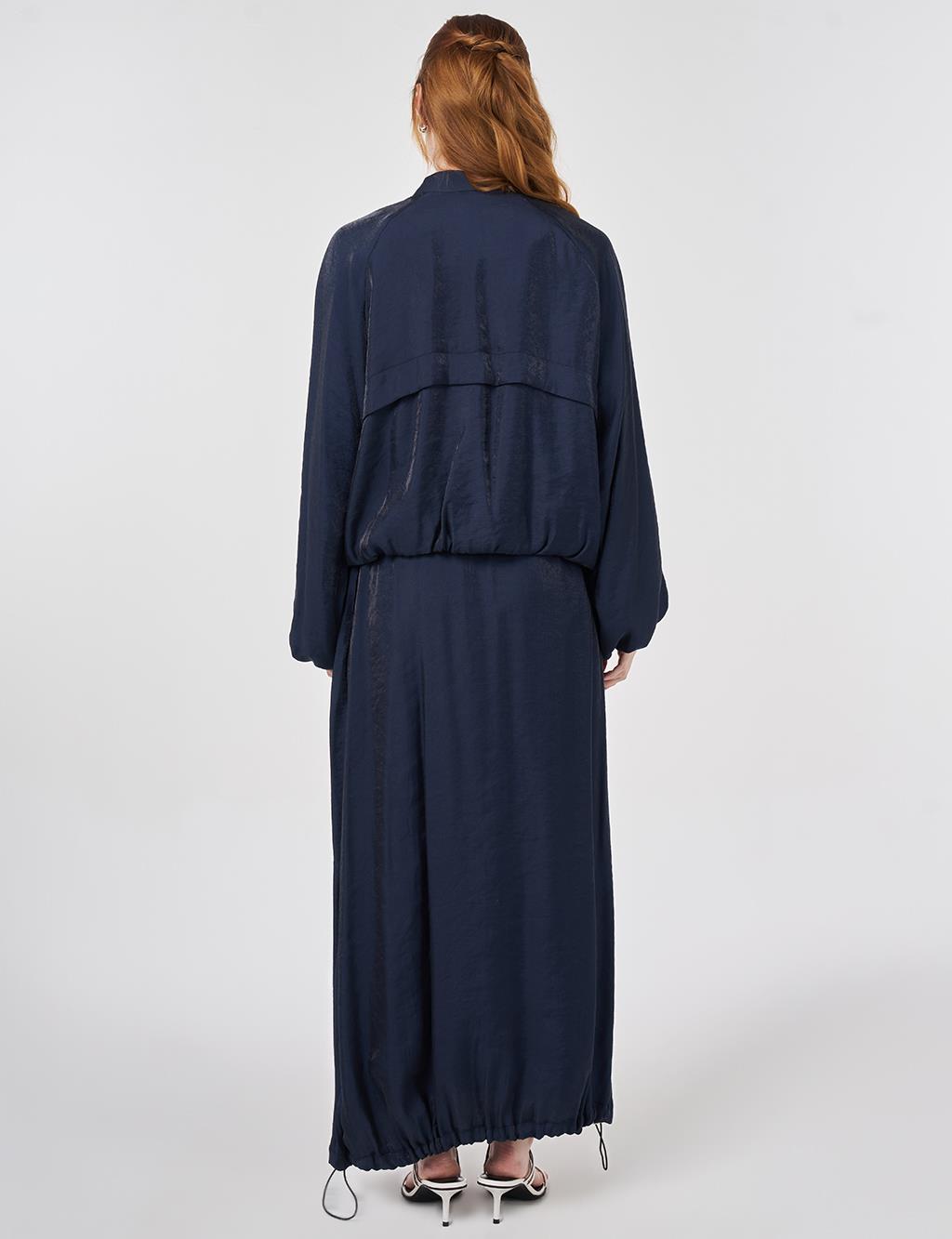 Torba Cepli Etekli Modal Takım Koyu Lacivert