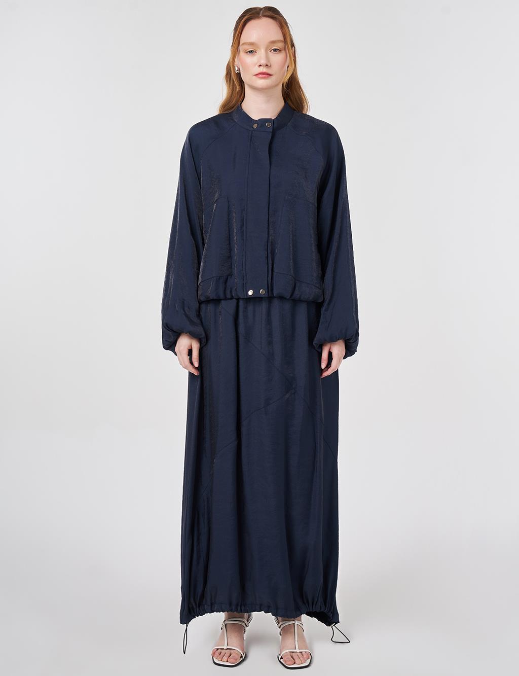 Torba Cepli Etekli Modal Takım Koyu Lacivert