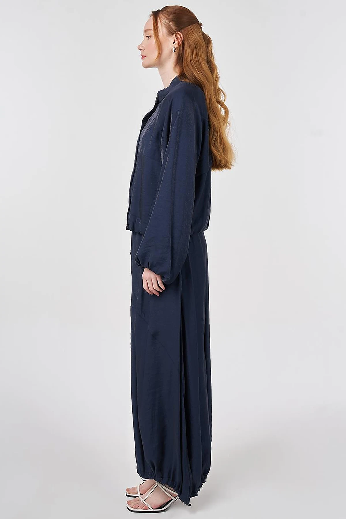 Pouch Pocket Modal Skirt Set Dark Navy