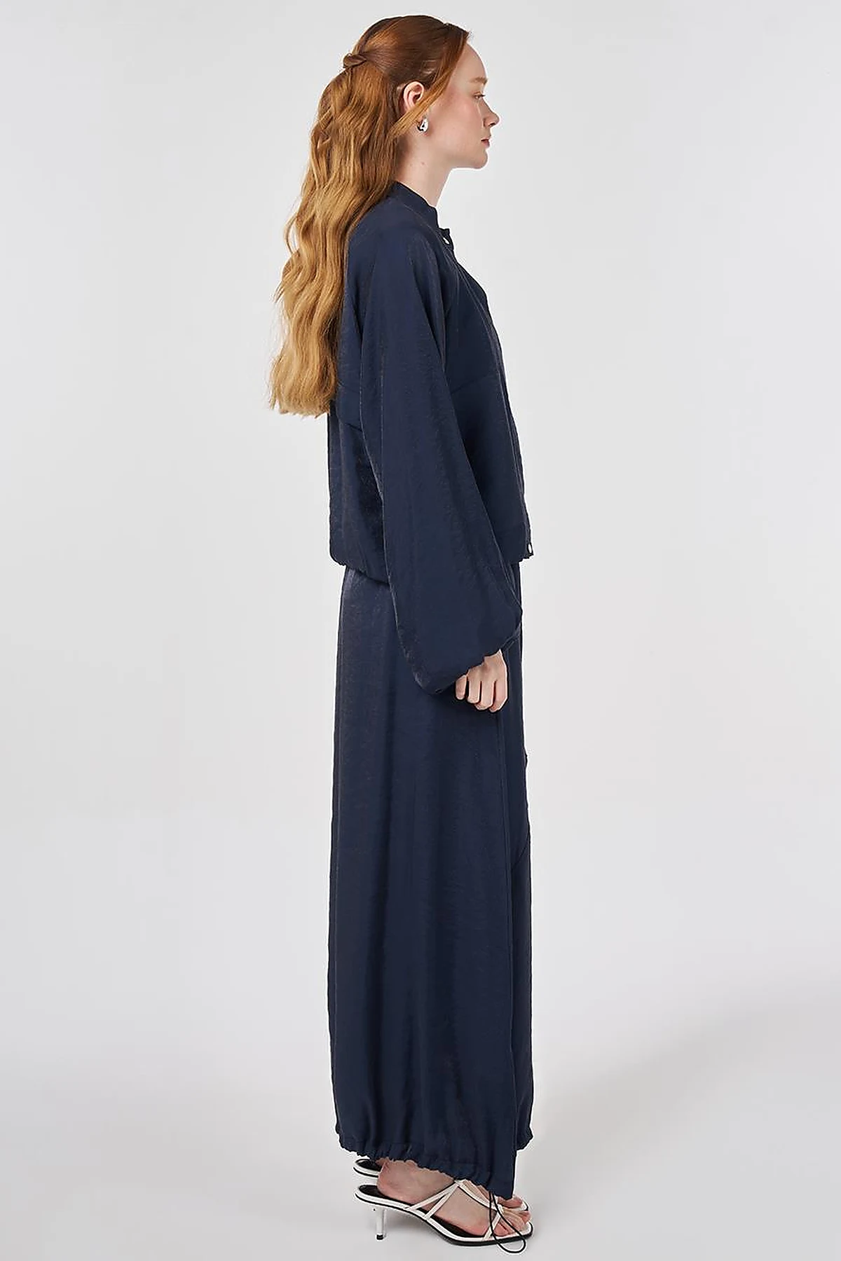 Pouch Pocket Modal Skirt Set Dark Navy