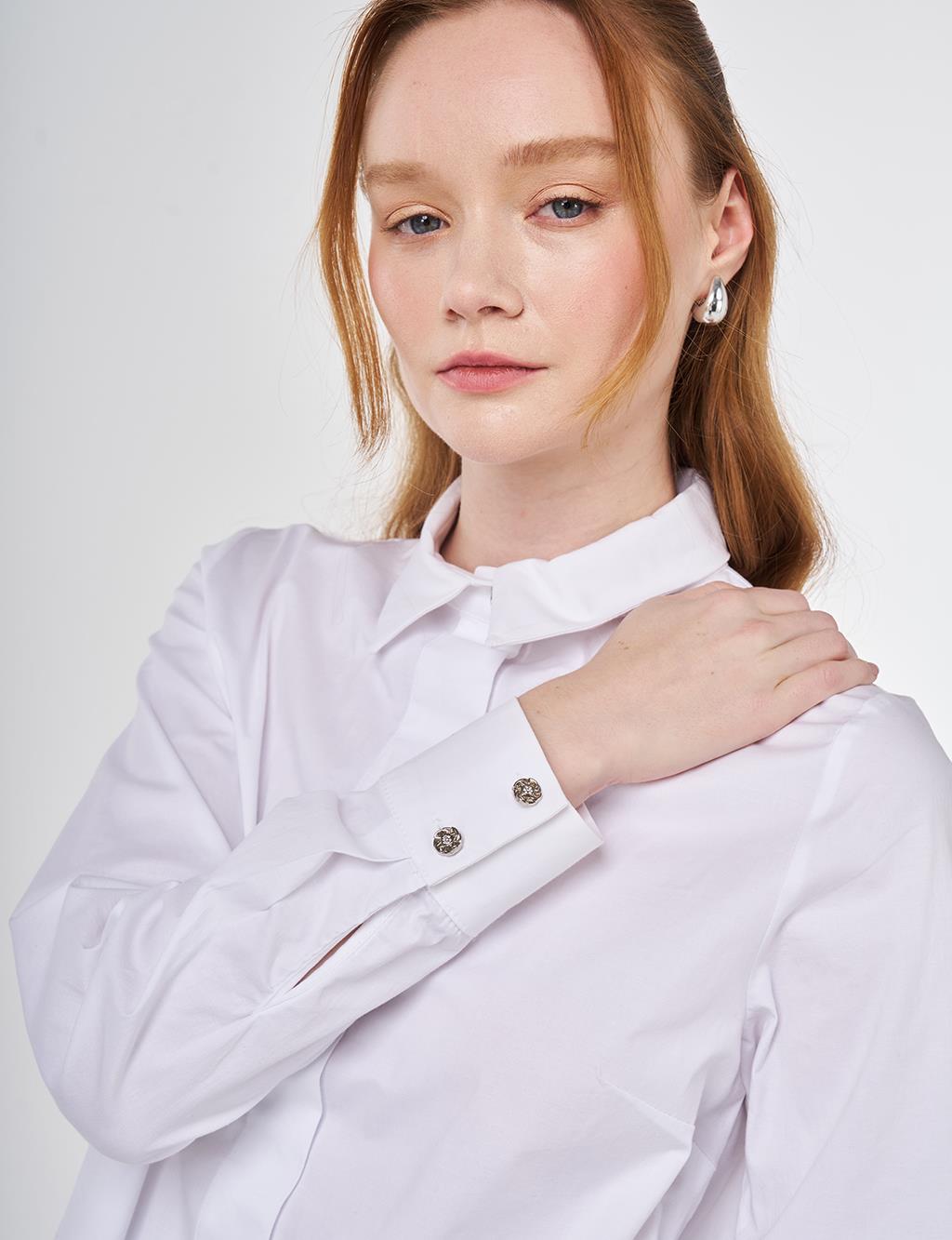 Lace Trimmed Cotton Tunic Optic White