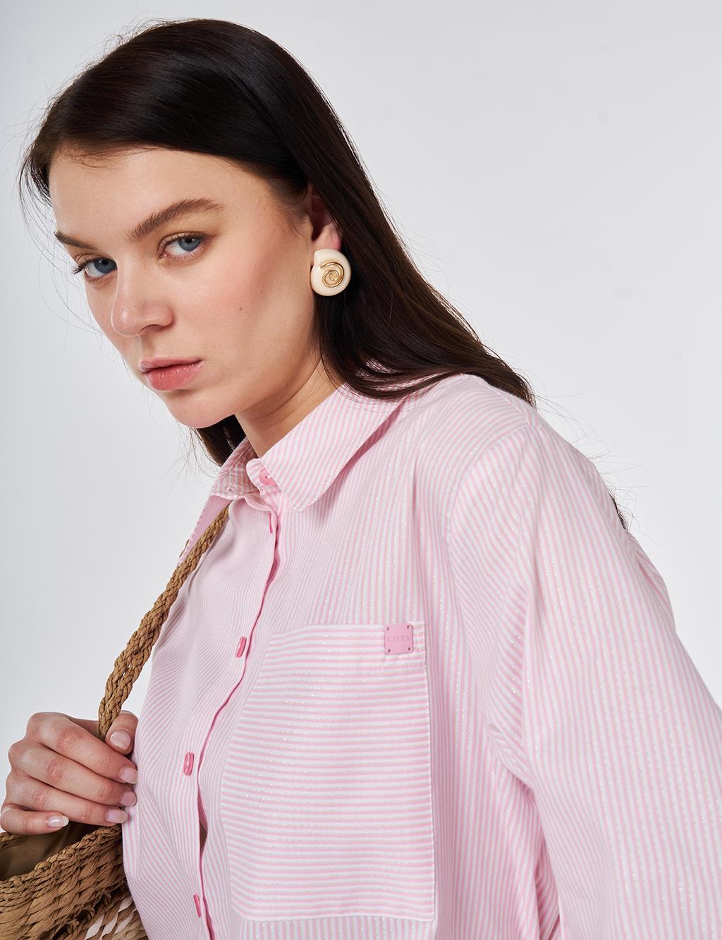 Tie-Belt Cotton Tunic Candy Pink