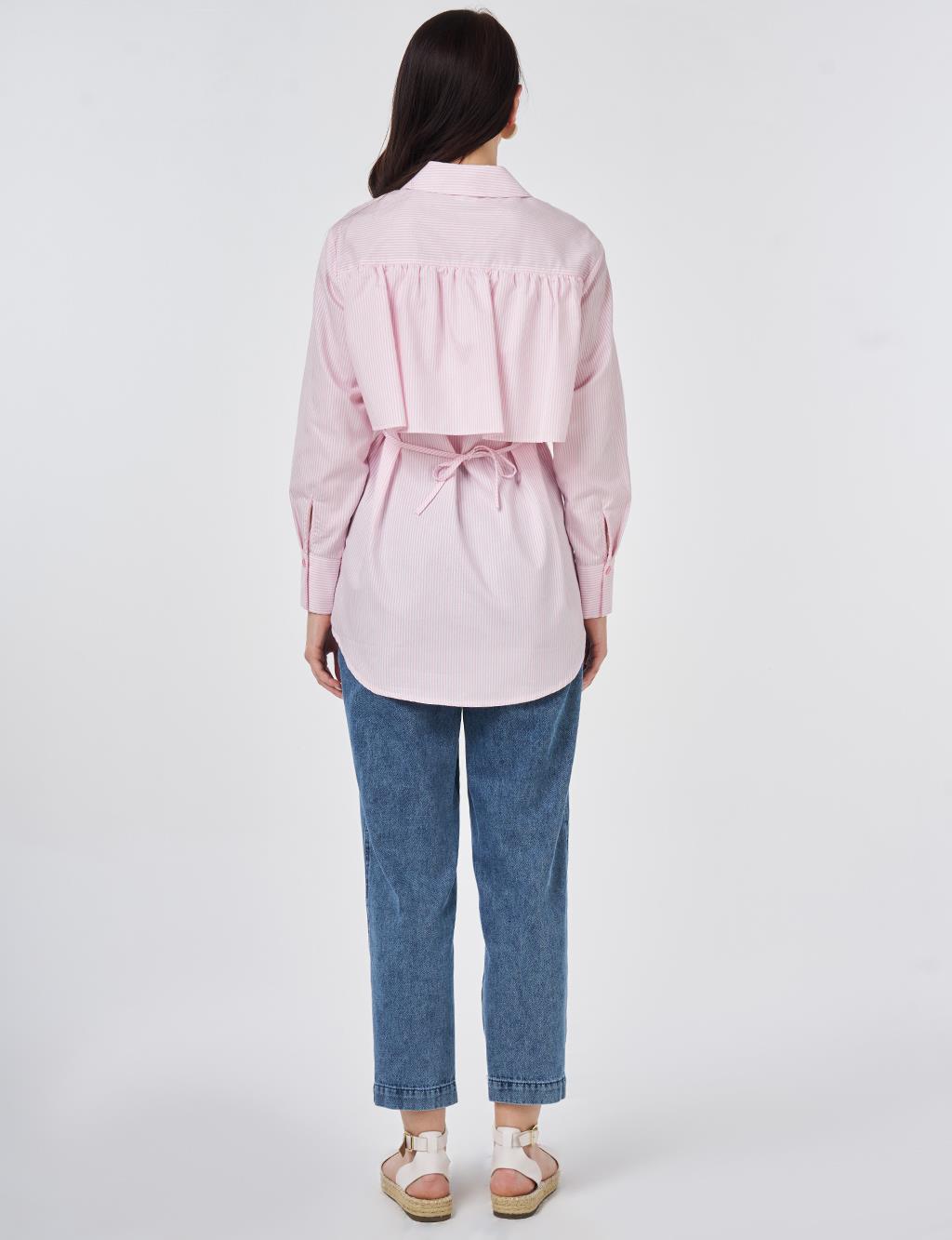 Tie-Belt Cotton Tunic Candy Pink