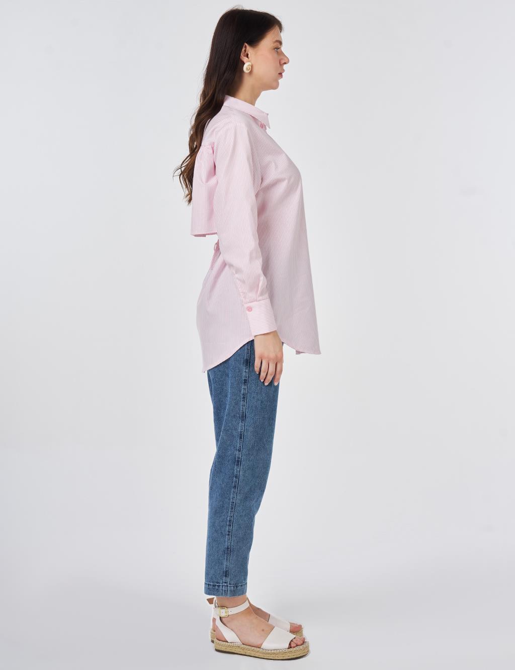 Tie-Belt Cotton Tunic Candy Pink