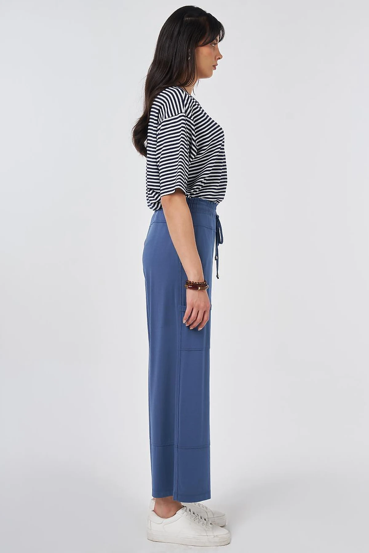 Cargo Pocket Rayon Trousers Indigo
