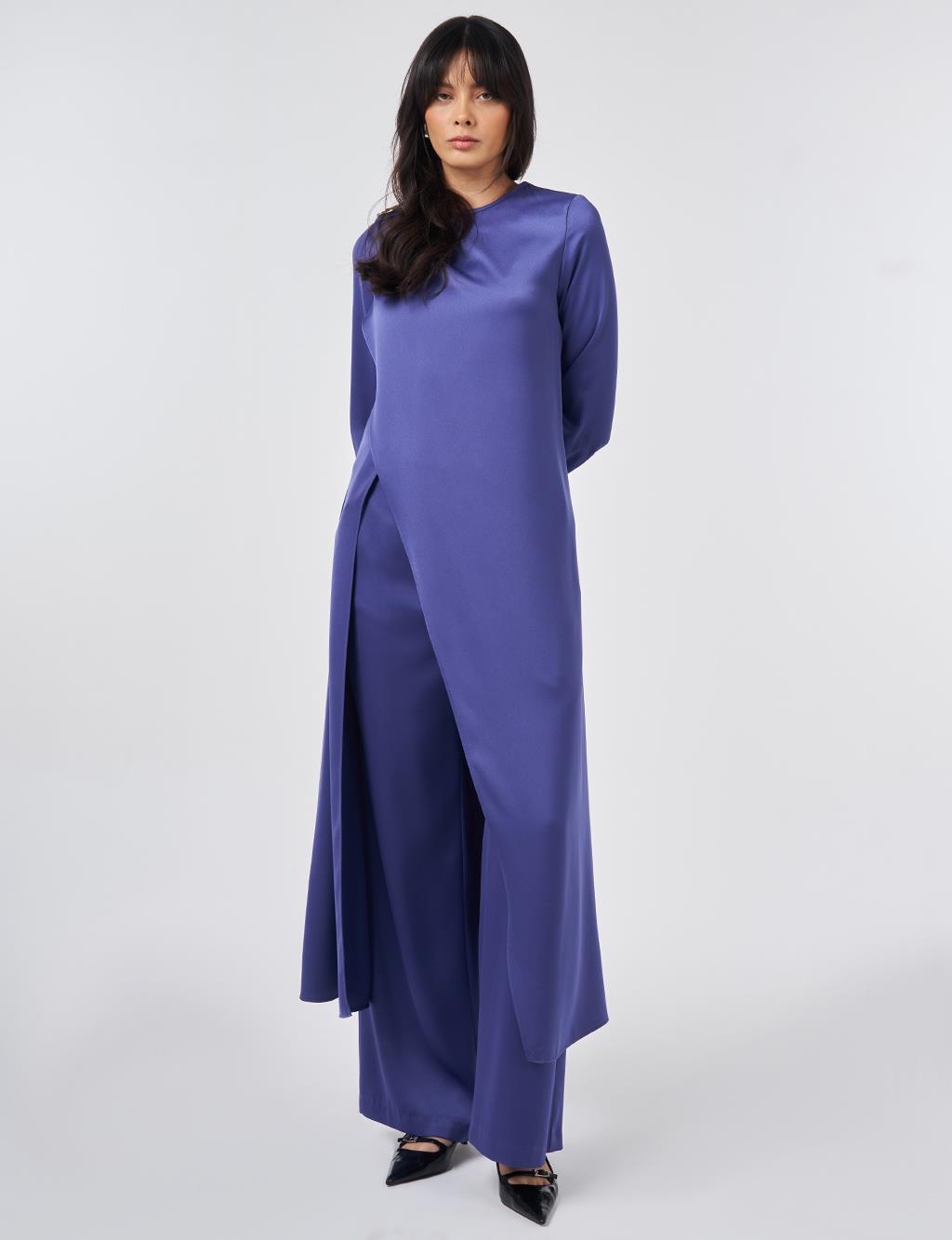 Metal Tokalı Saten İkili Takım Parlament