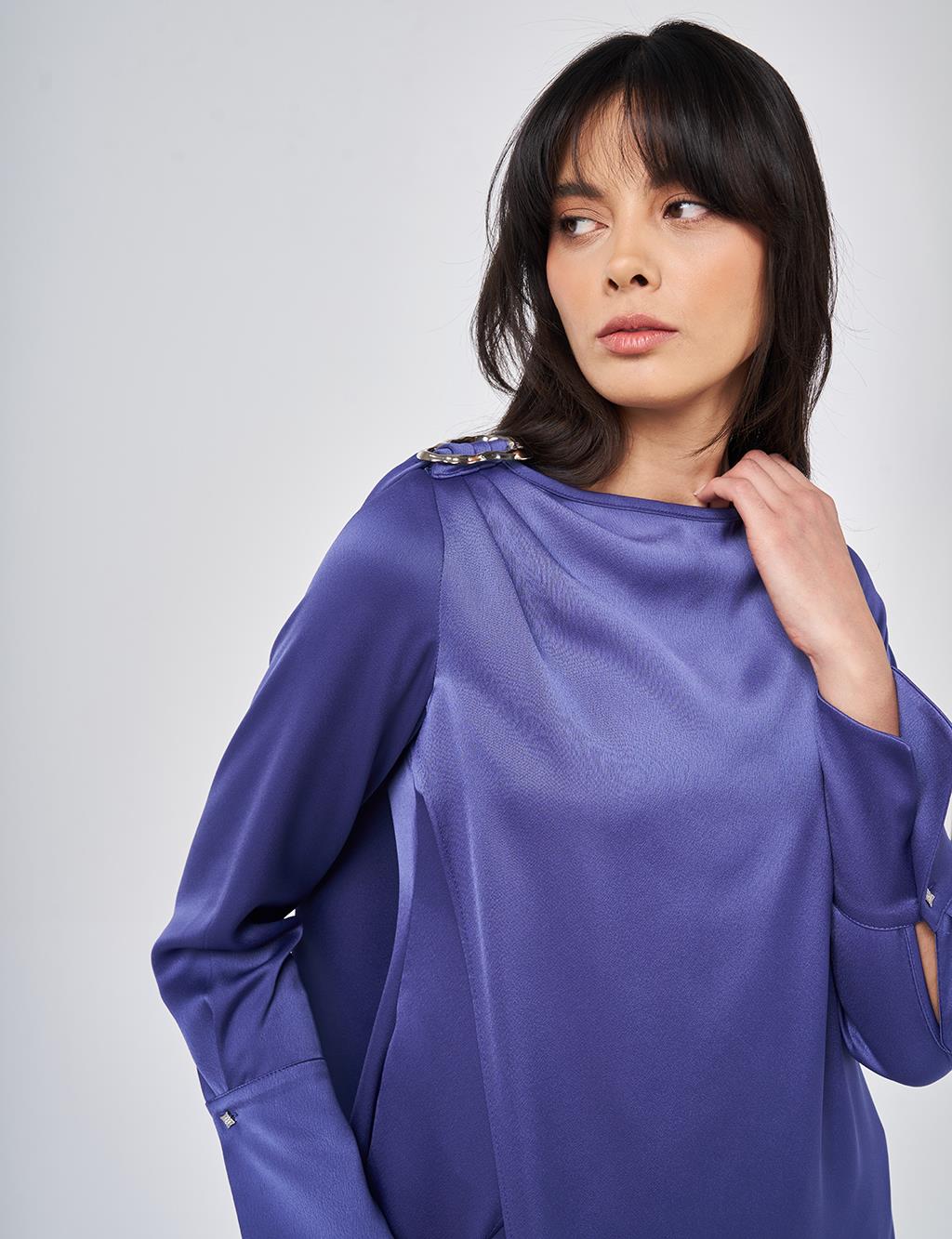 Metal Tokalı Saten İkili Takım Parlament