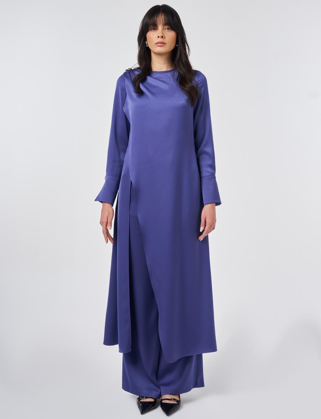 Metal Tokalı Saten İkili Takım Parlament