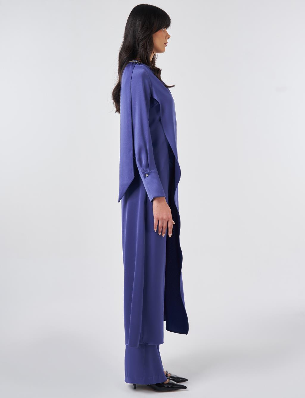 Metal Tokalı Saten İkili Takım Parlament