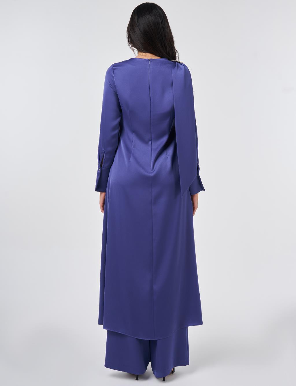 Metal Tokalı Saten İkili Takım Parlament