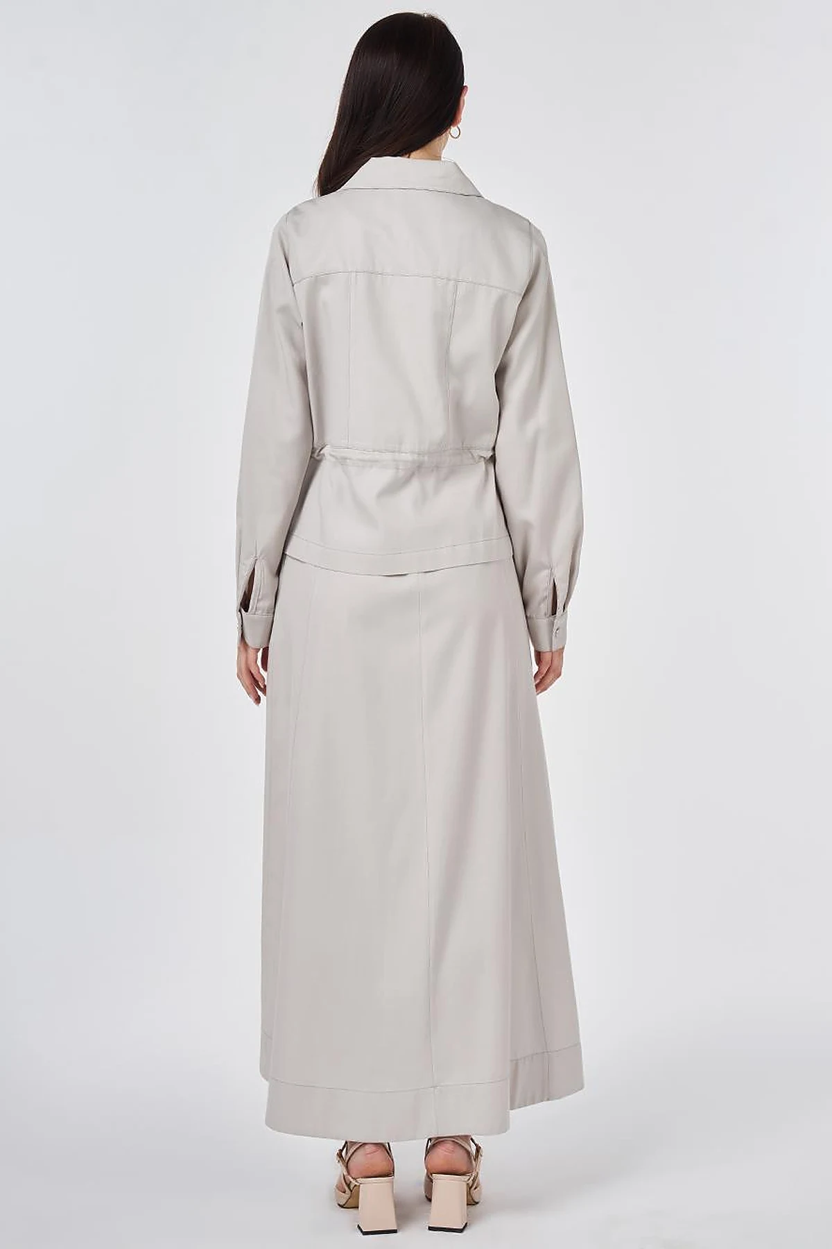 Punto Stitched Lyocell Cotton Two-Piece Set Light Gray