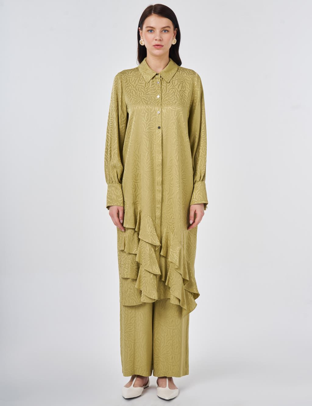 Jacquard Two-Piece Set Olive Green