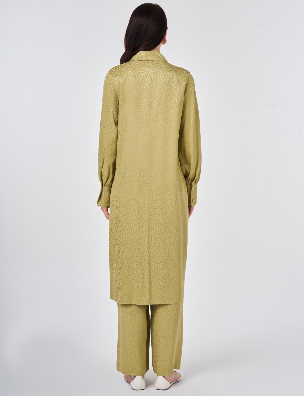 Jacquard Two-Piece Set Olive Green