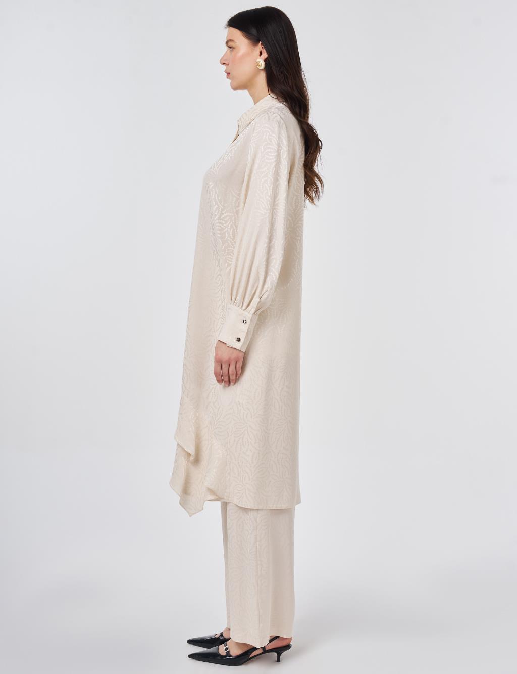 Jacquard Two-Piece Set Cream