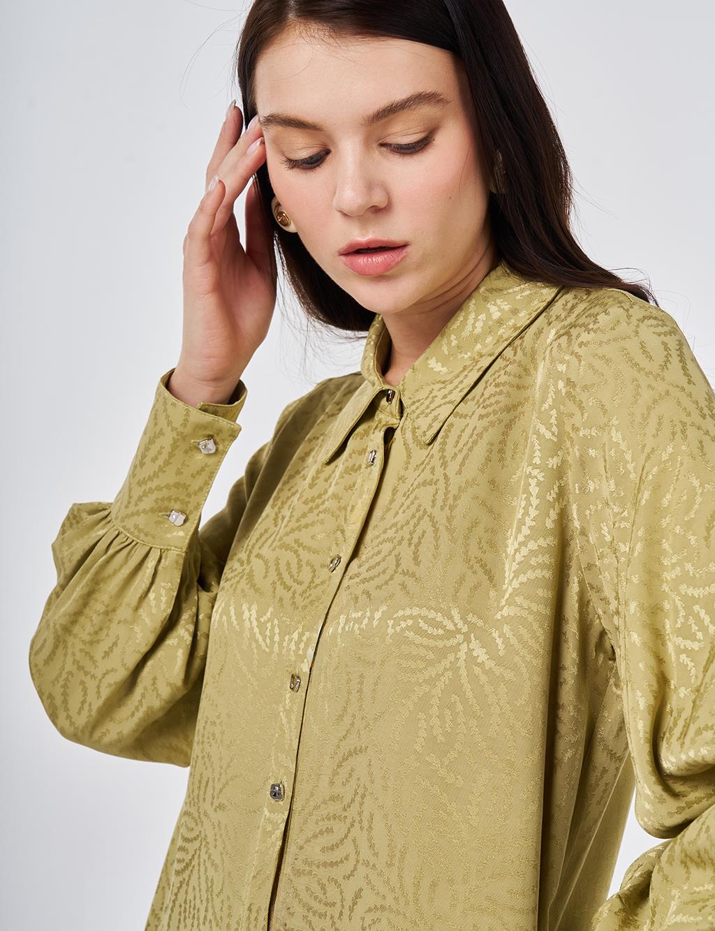 Jacquard Two-Piece Set Olive Green