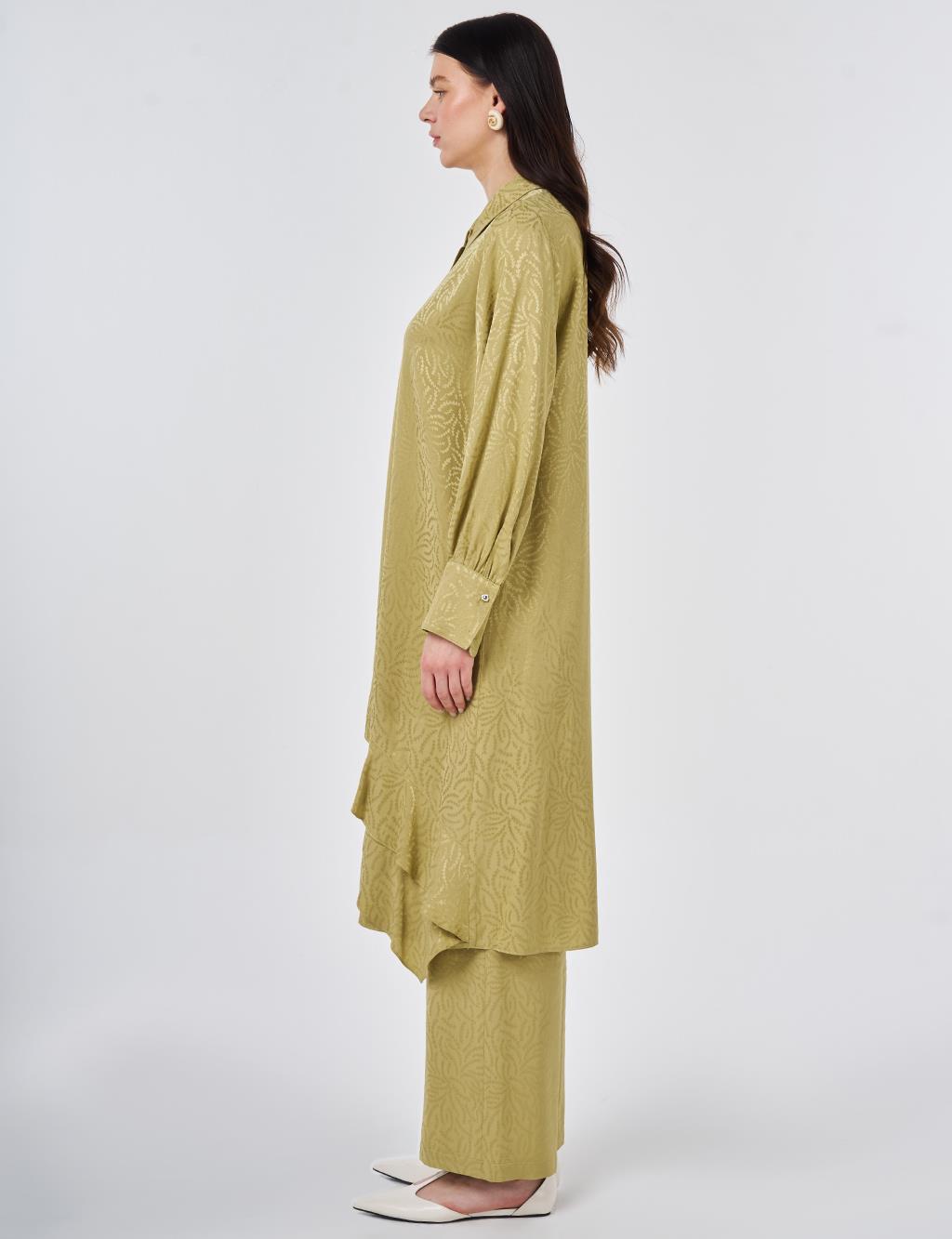 Jacquard Two-Piece Set Olive Green