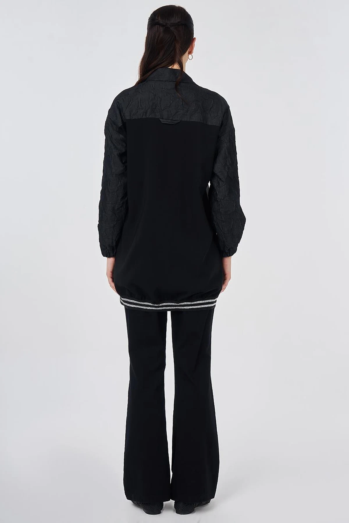 Embroidered Appliqué Jacket Black