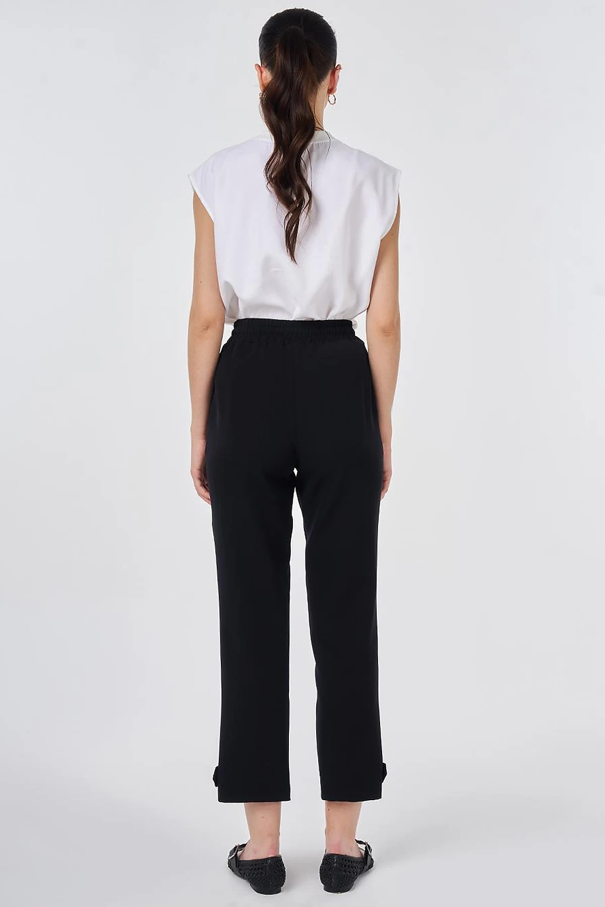 Cutting Stitch Relaxed Fit Trousers Black