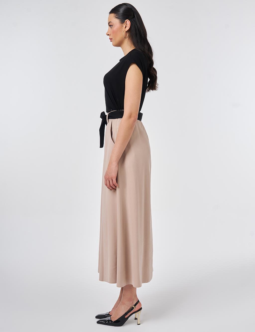 Grograin Tie Skirt Mink