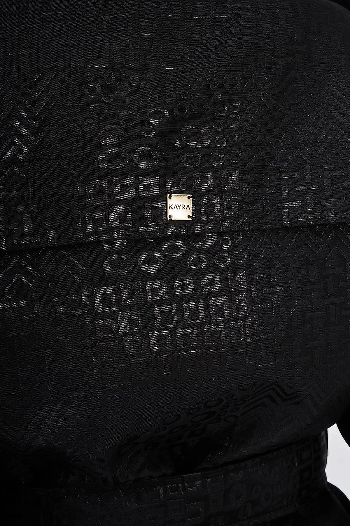 Buckle Detail Jacquard Jacket Black