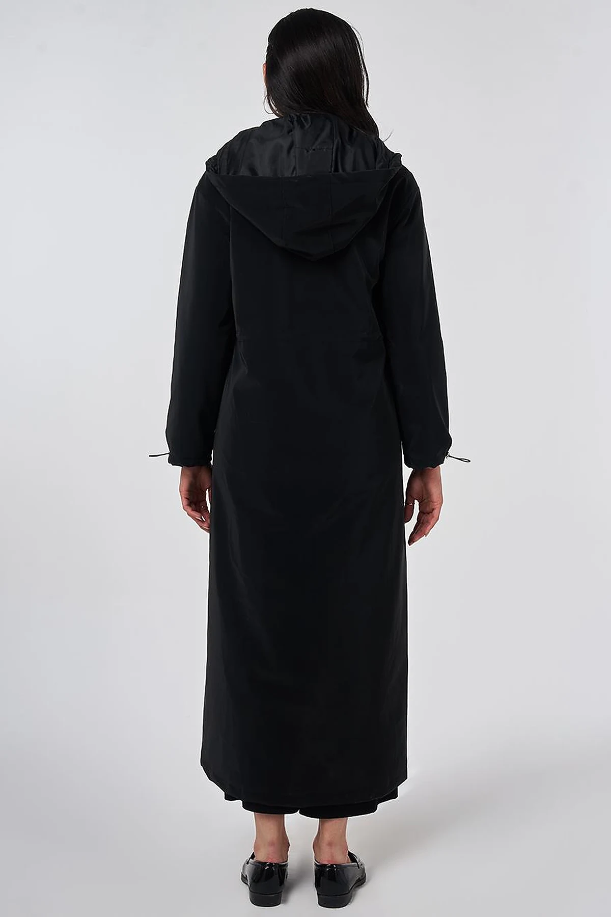 Pouch Pocket Trench Coat Black
