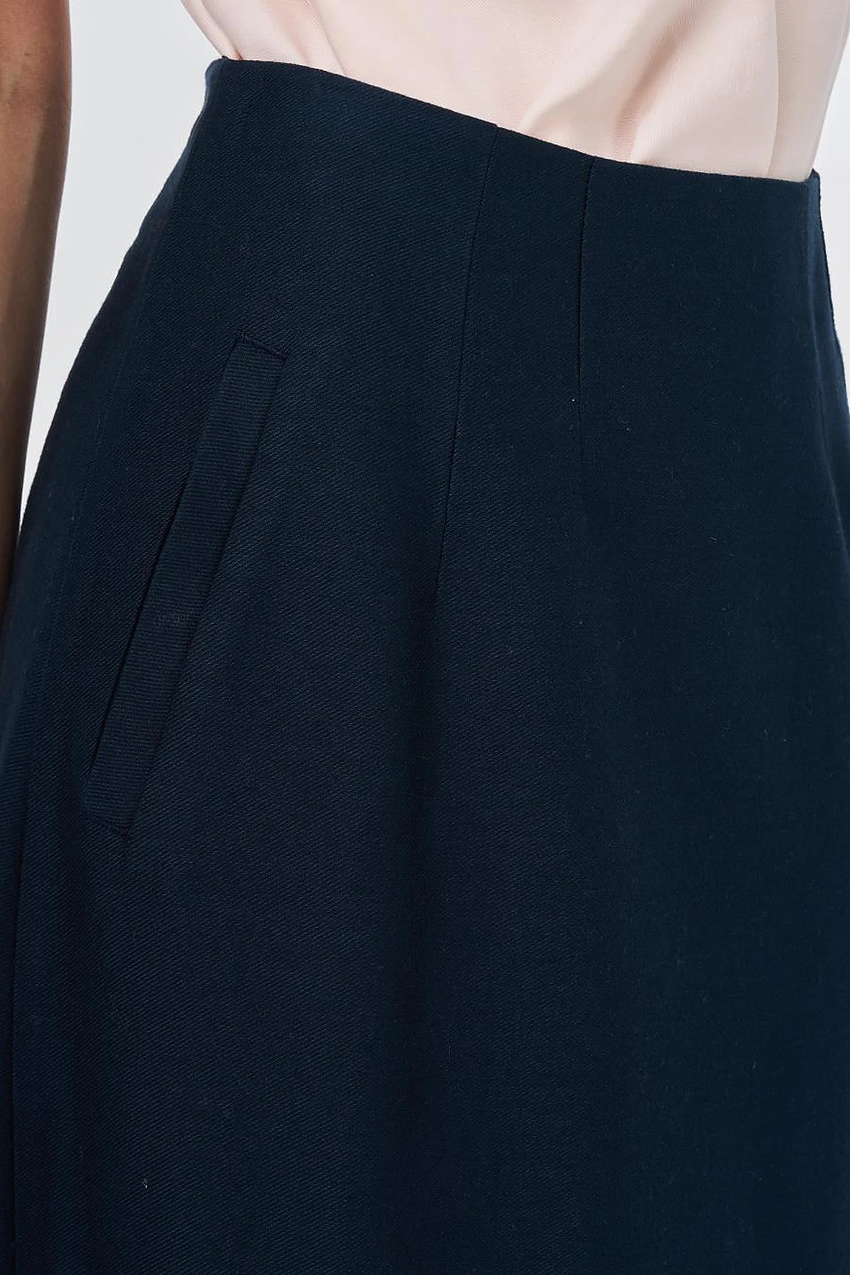 Pleated Non-Denim Skirt Dark Navy