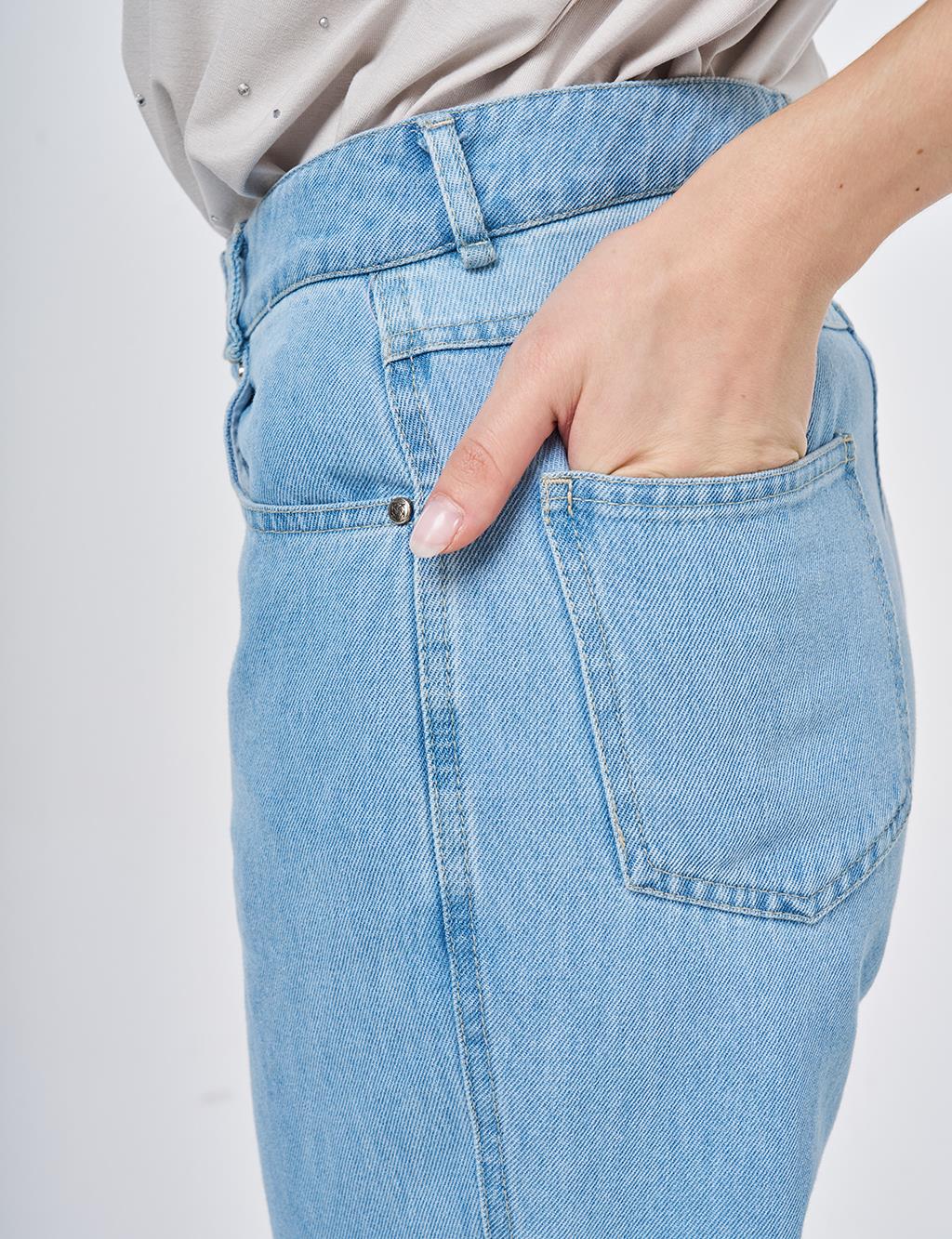 Straight Denim Pants Ice Blue