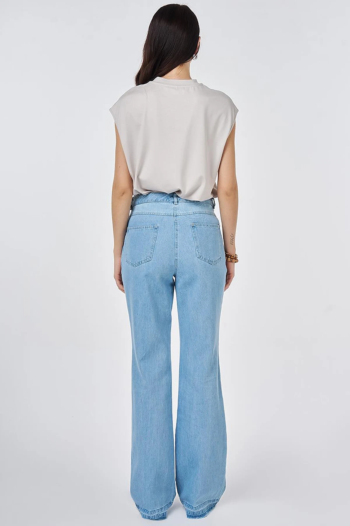 Straight Denim Pants Ice Blue