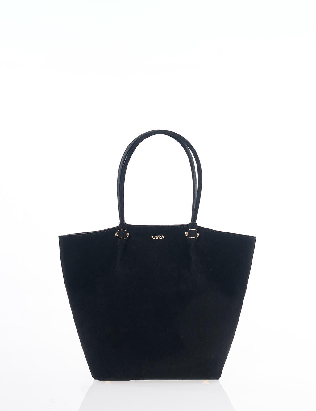 Suede Shoulder Bag Black
