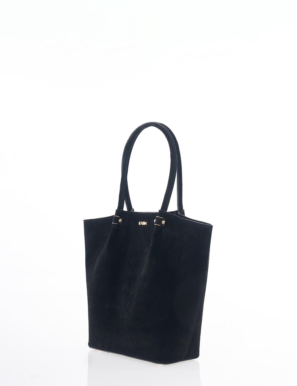 Suede Shoulder Bag Black