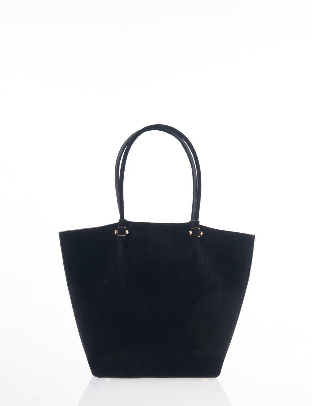 Suede Shoulder Bag Black