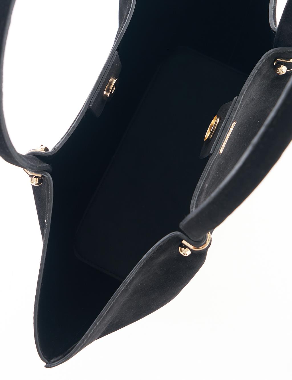 Suede Shoulder Bag Black