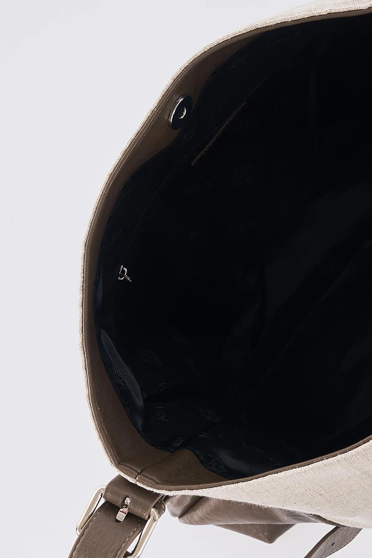 Leather-Trimmed Shopper Bag - Dark Brown