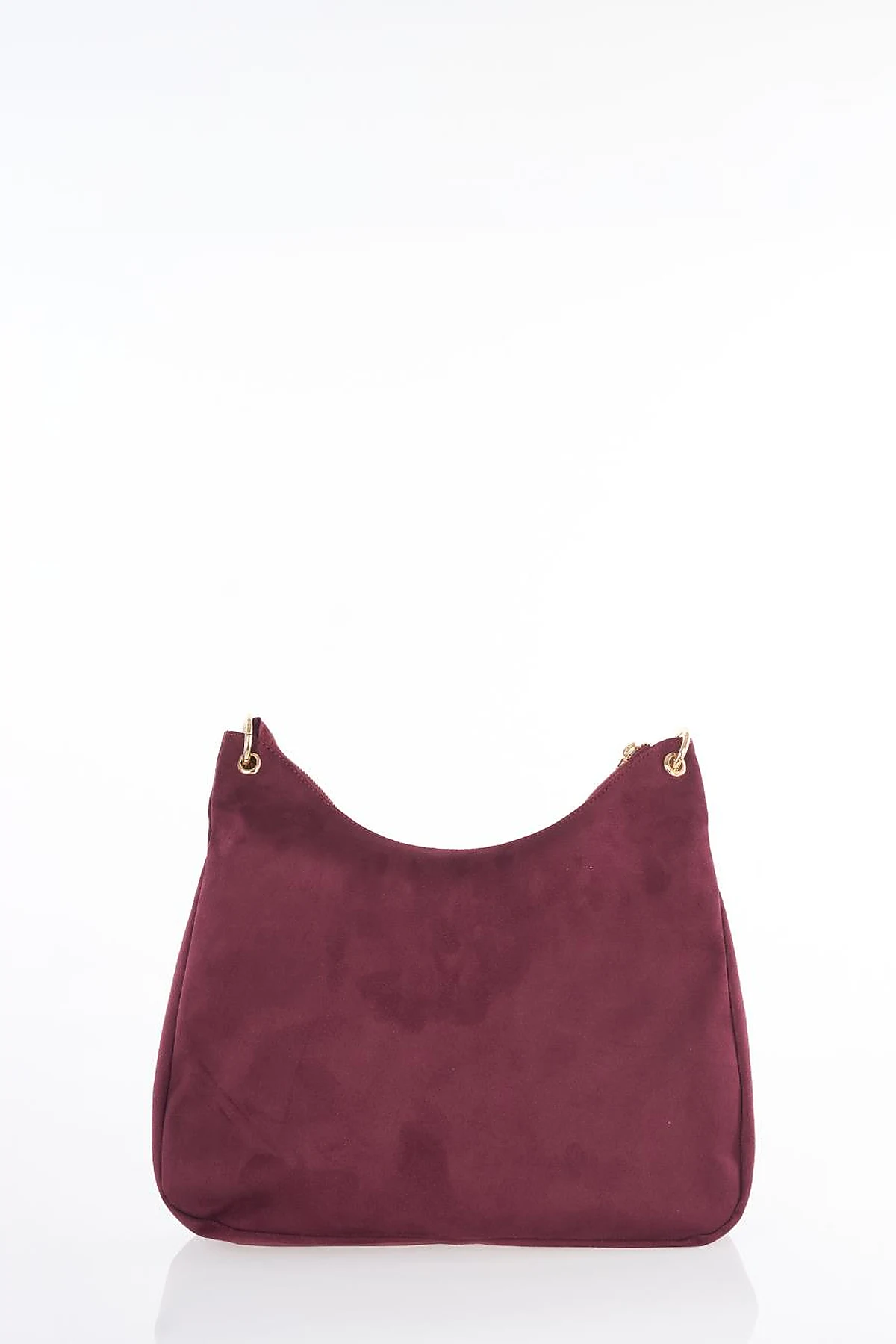 Logo Suede Bag Burgundy