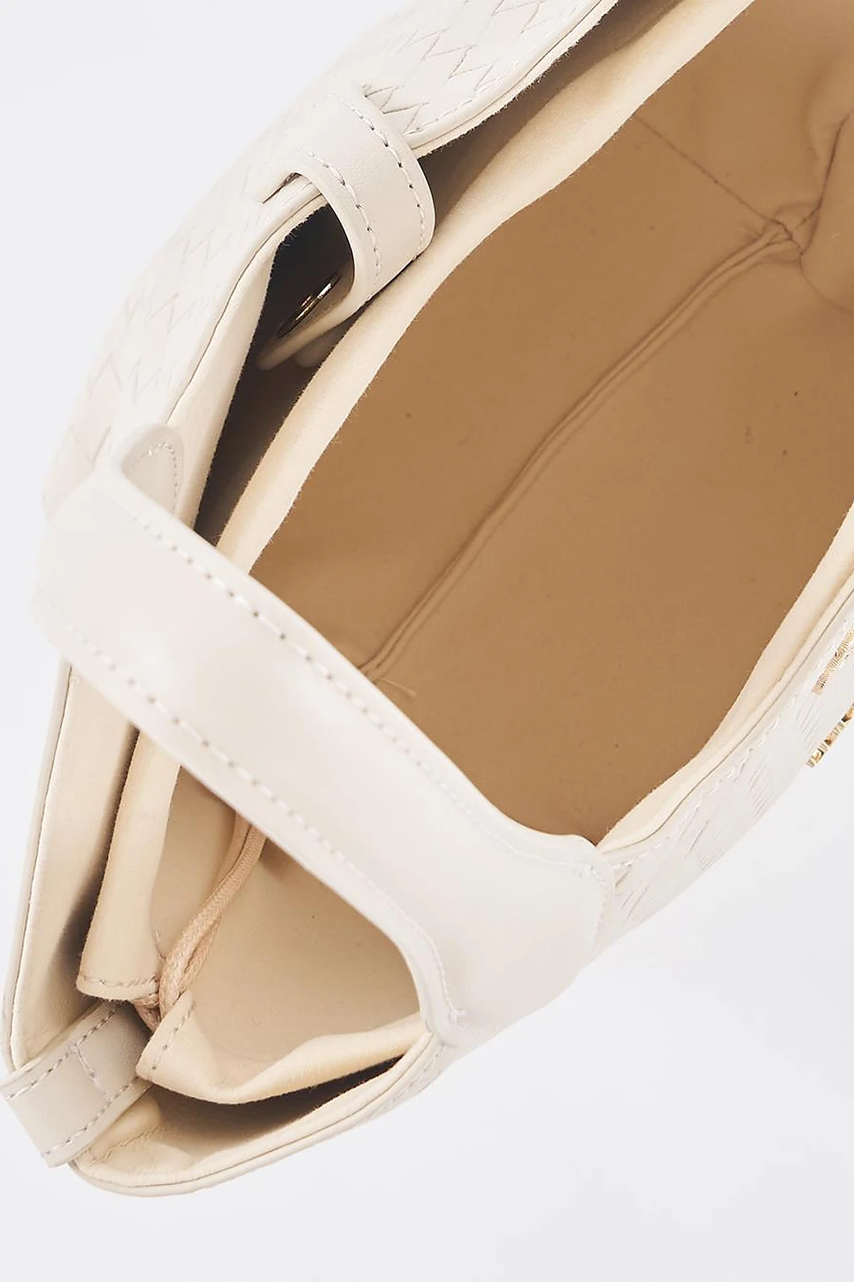 Faux Leather Handbag - Stone