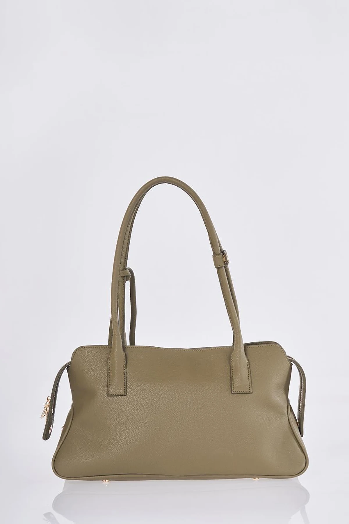 Faux Leather Shoulder Bag Khaki