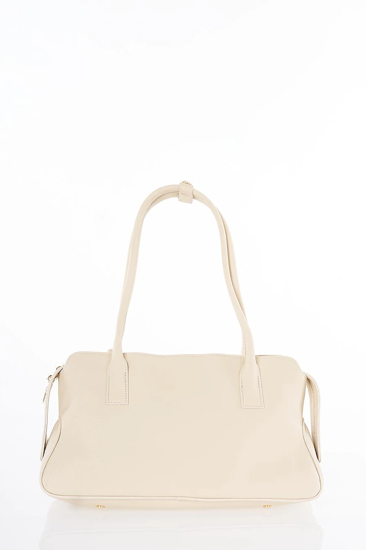 Faux Leather Shoulder Bag Cream