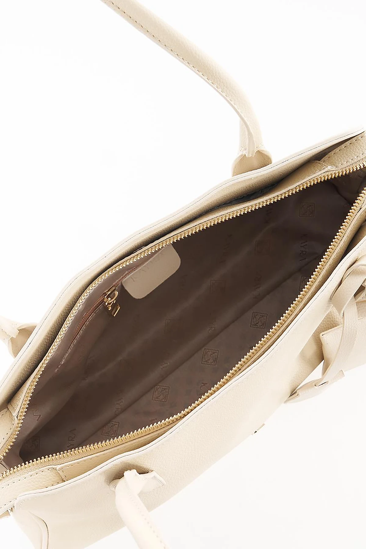 Faux Leather Shoulder Bag Cream