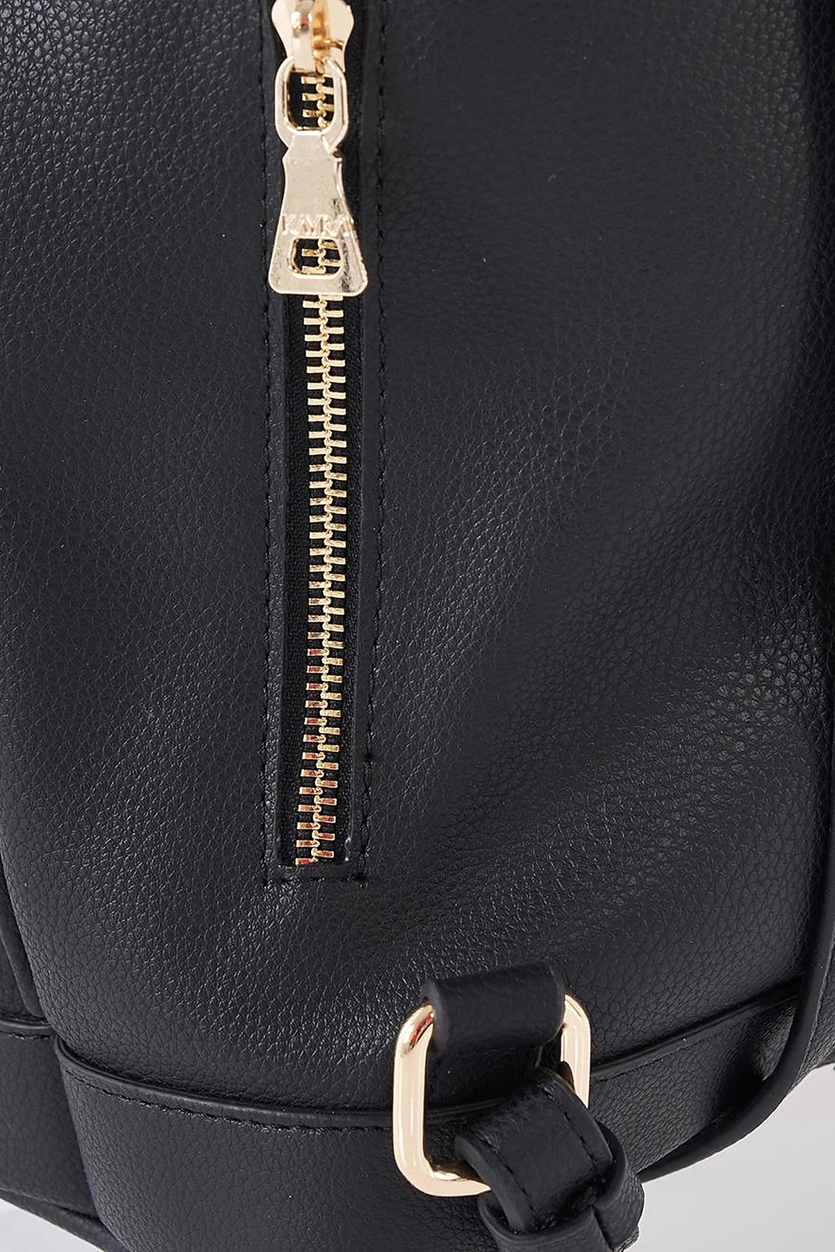 Faux Leather Backpack Black