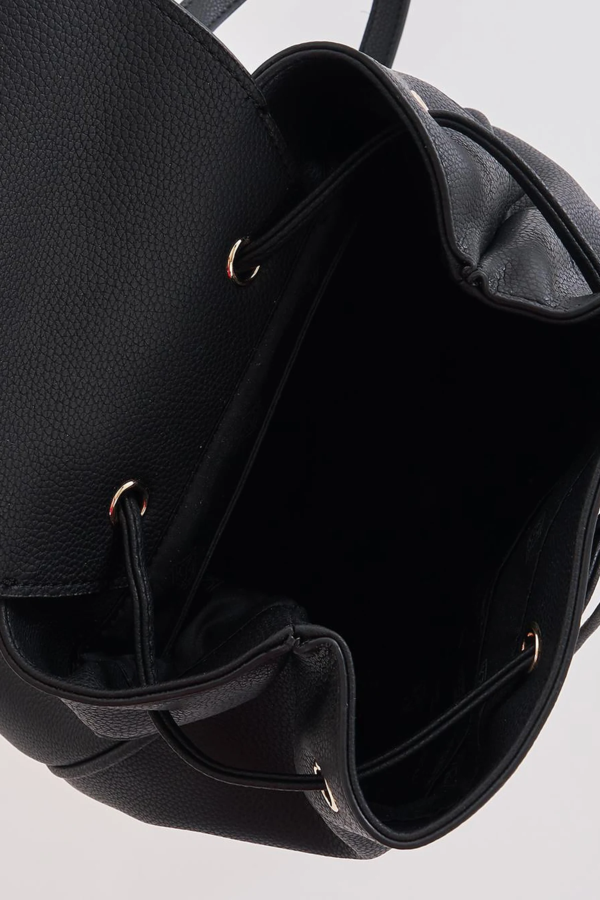 Faux Leather Backpack Black