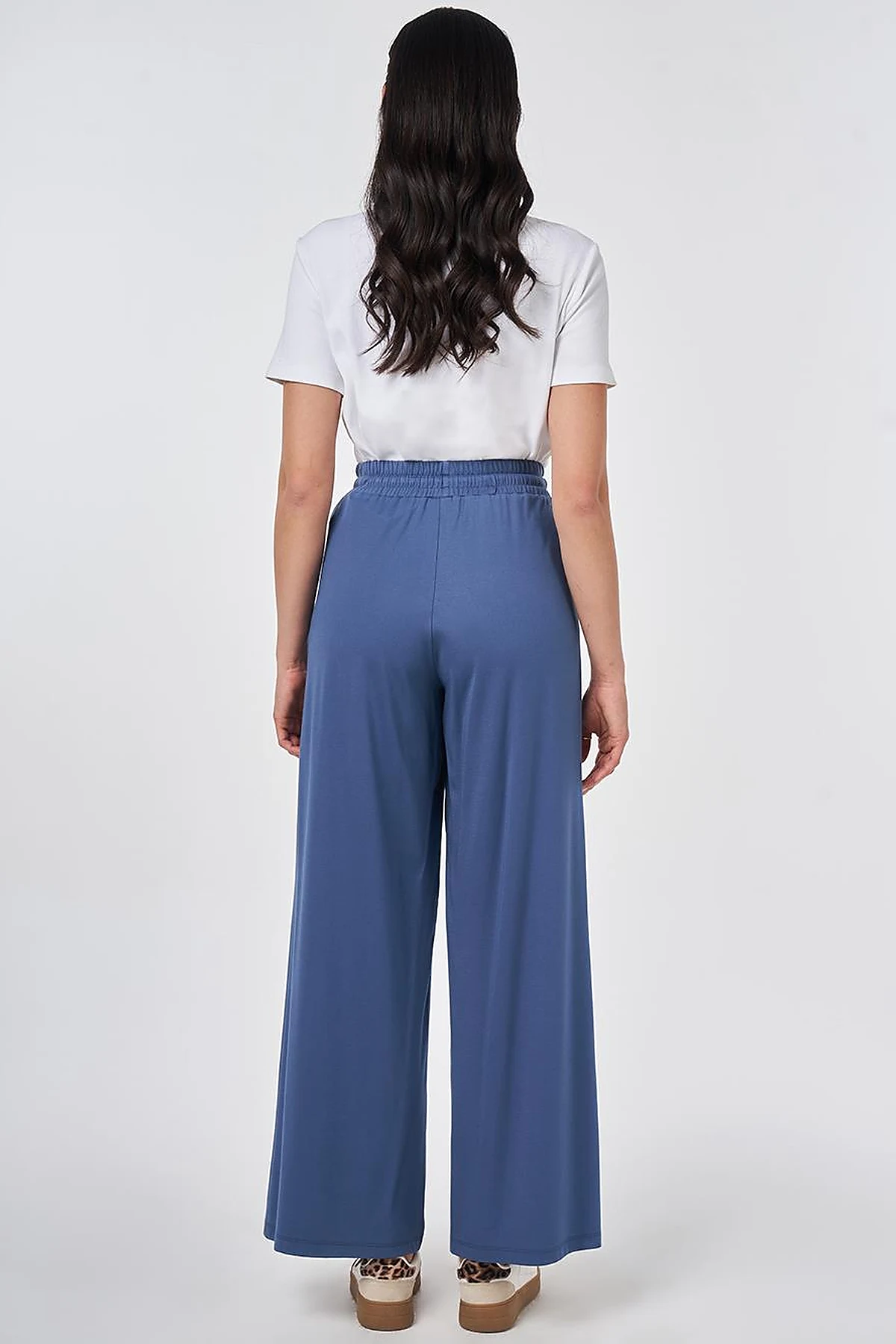 Relaxed Fit Rayon Trousers Indigo