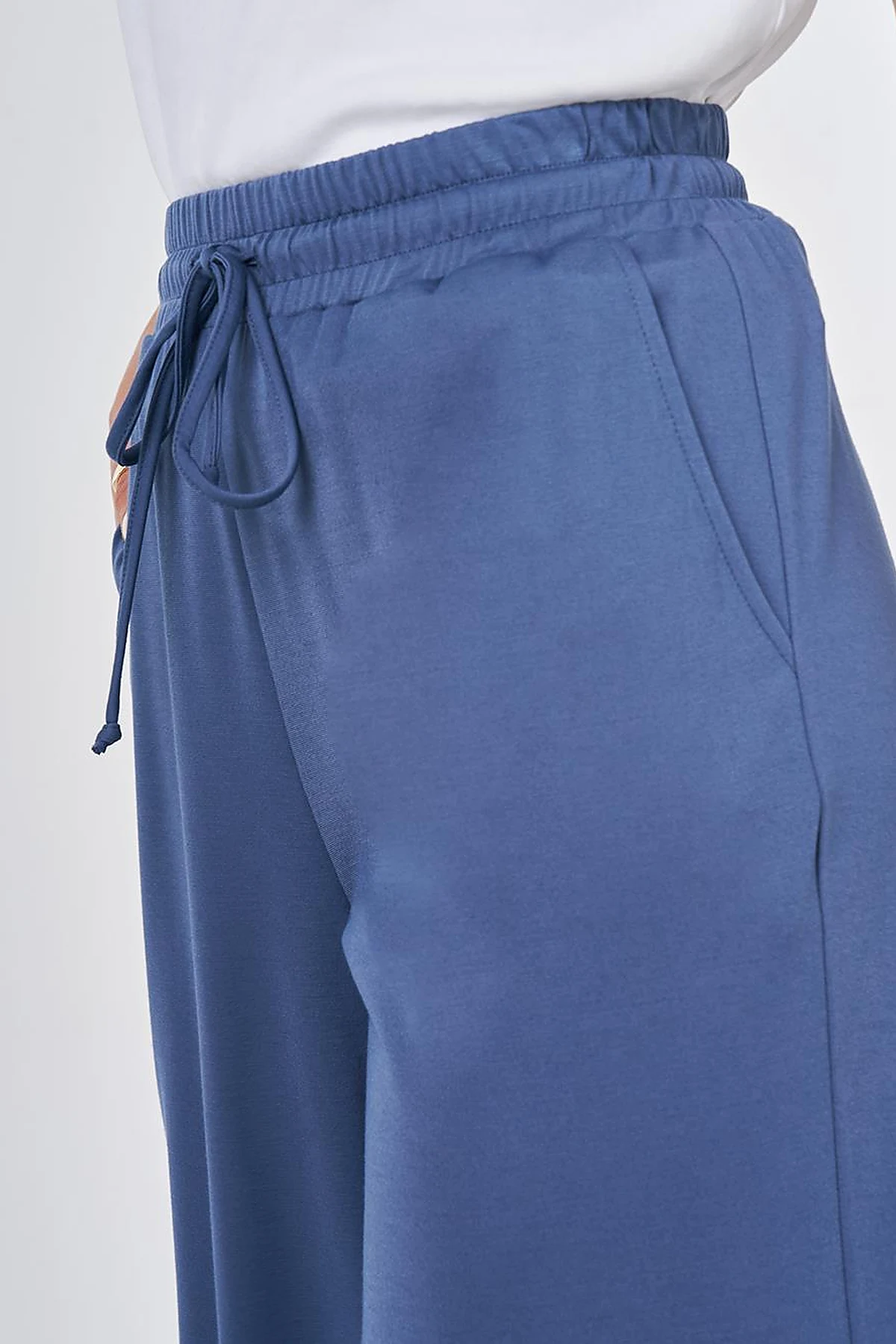 Relaxed Fit Rayon Trousers Indigo