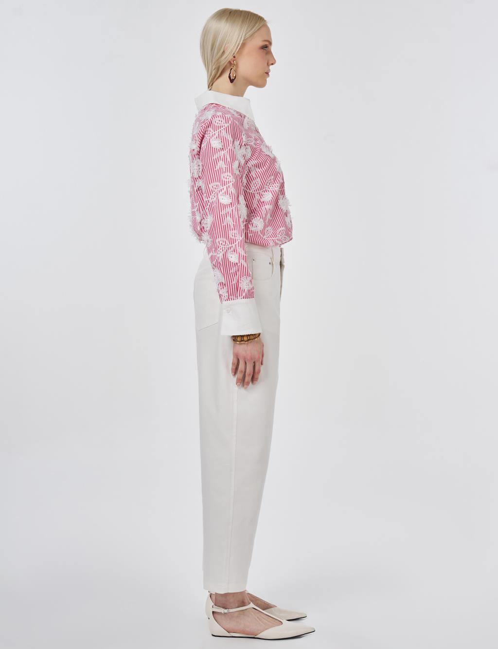 Carrot Fit Trousers Optic White