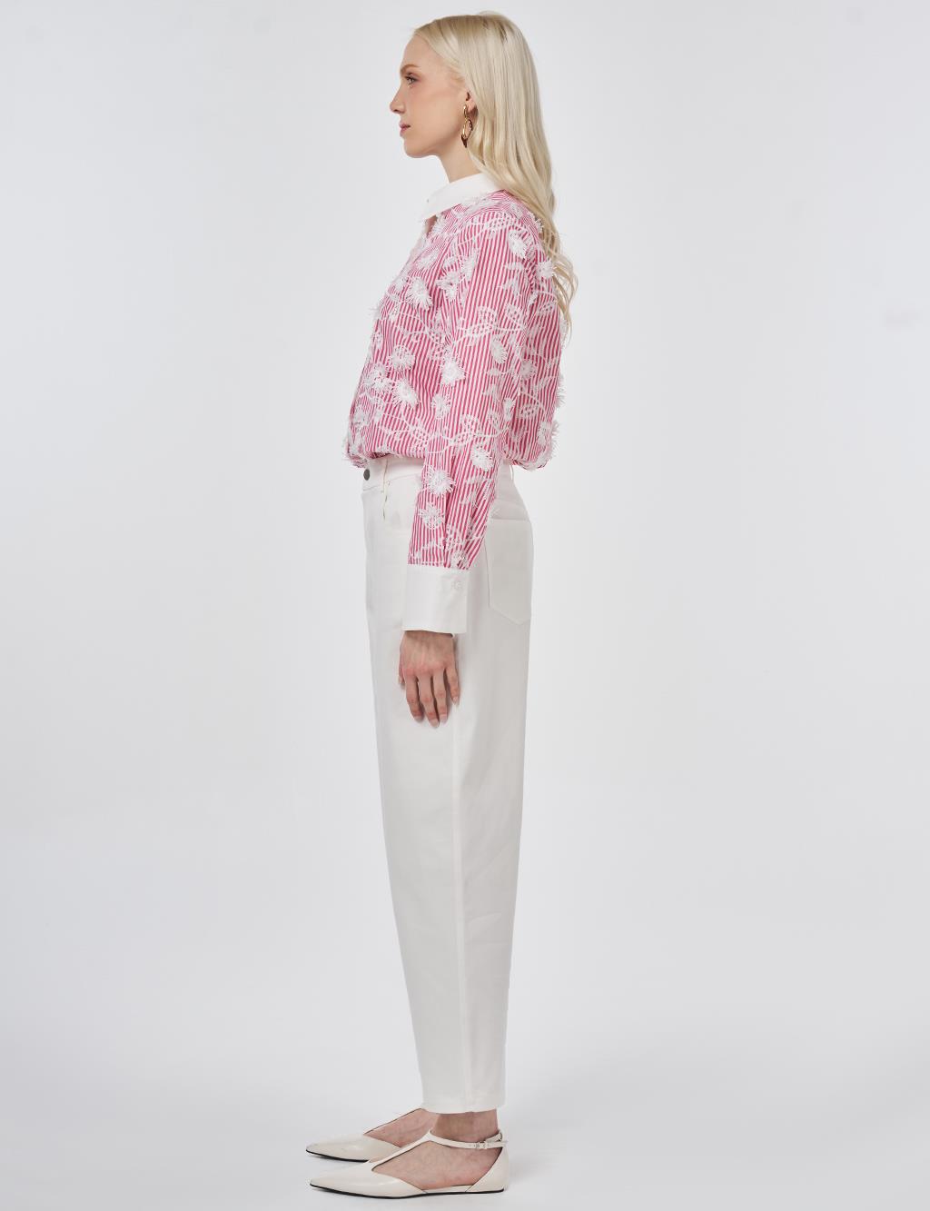 Carrot Fit Trousers Optic White